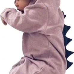 Coupon ???? Budino Baby Pyjama Romper Onesie Dino Draak Dier - Roze - 3 Mnd ????