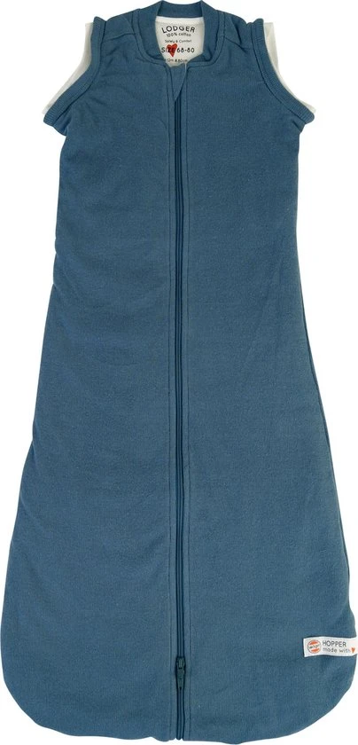 Aanbiedingen ???? Lodger Baby Slaapzak Winter 12-36 Maanden - Hopper Rib - 2,3 TOG - Afritsbare Mouwen - Gemakkelijk Verschonen - Deelbare Rits - Blauw - 86/98 ???? - Afbeelding 4