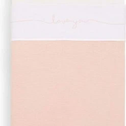 Beste Pirce ???? Jollein Baby Laken Ledikant 120x150cm Love You - Pale Pink ⭐