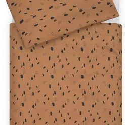 Beste deal ???? Jollein Baby Dekbedovertrek Met Sloop Spot 100x135/140cm - Caramel ????
