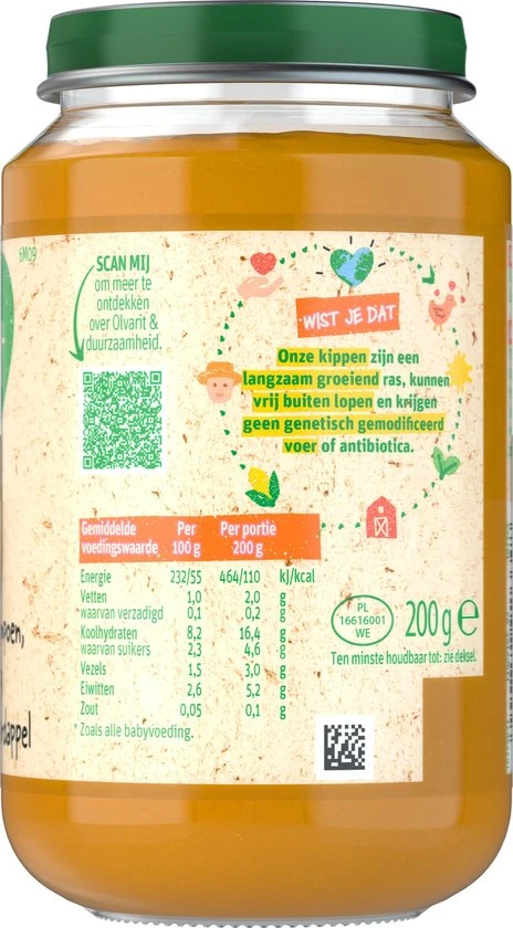 Beste Verkoop ???? Olvarit Babymaaltijd 6+ Maanden - Pompoen Kip Aardappel - 6 X 200g ???? - Afbeelding 9