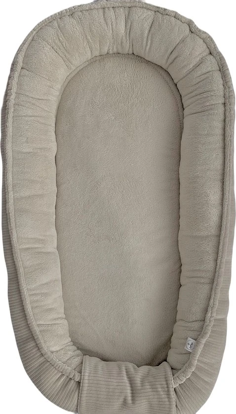 Coupon ???? Bimbi Baby Musthaves Bimbi Babynestje - Beige Rib Bamboe - 87x50 Cm - Los Matrasje - Oeko-Tex Gecertificeerde Stoffen ????