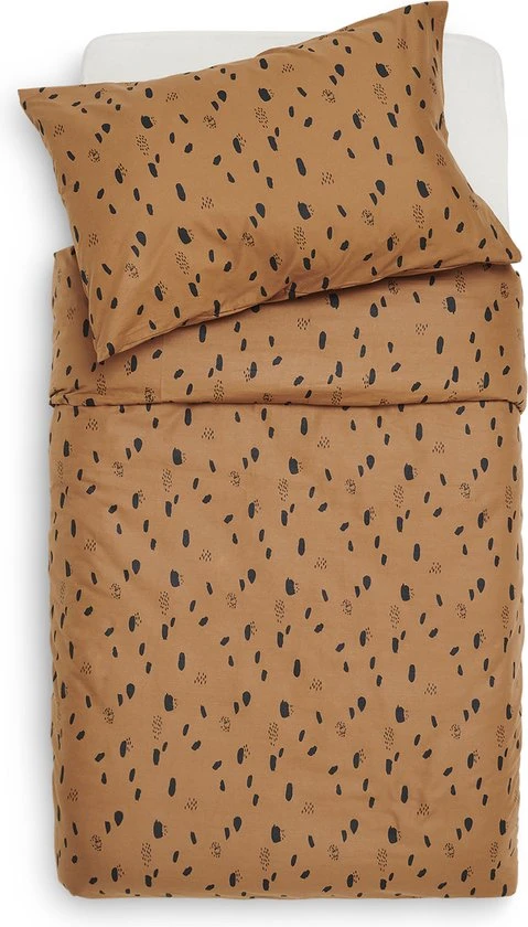 Beste deal ???? Jollein Baby Dekbedovertrek Met Sloop Spot 100x135/140cm - Caramel ???? - Afbeelding 4