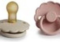 Kopen ???? BIBS Frigg Fopspeen - Maat 1 0-6 Maanden - 2 Stuks - Daisy - Cream - Blush ????