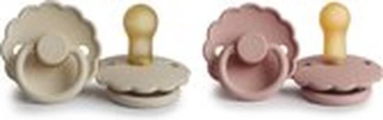 Kopen ???? BIBS Frigg Fopspeen - Maat 1 0-6 Maanden - 2 Stuks - Daisy - Cream - Blush ????