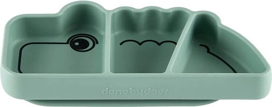 Promo ???? Done By Deer Silicone Stick&Stay Snack Bord Croco Groen ???? - Afbeelding 2