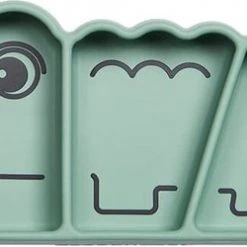 Promo ???? Done By Deer Silicone Stick&Stay Snack Bord Croco Groen ????
