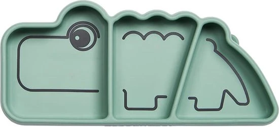 Promo ???? Done By Deer Silicone Stick&Stay Snack Bord Croco Groen ????