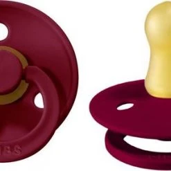 Beste Pirce ???? BIBS Fopspeen -RUBY - Maat1 - T1 Leeftijd: 0-6 Maanden | Newborn | Rood | Pacifier ????