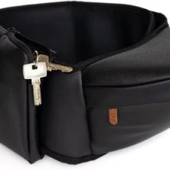 Beste Pirce ???? EVE Kids Heupdrager - Baby En Peuter - Heupzitje - Draagzak - Zwart Leer ????