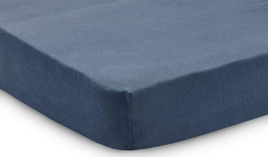 Beste Verkoop β Jollein Baby Hoeslaken Boxmatras Jersey 75x95cm - ???? Jeans Blue ???? - Afbeelding 3