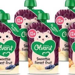 Beste Pirce ???? Olvarit Knijpfruit 12+ Maanden - Smoothie Bosvruchten - 6 X 100g ????