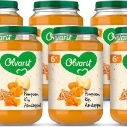 Beste Verkoop ???? Olvarit Babymaaltijd 6+ Maanden - Pompoen Kip Aardappel - 6 X 200g ????