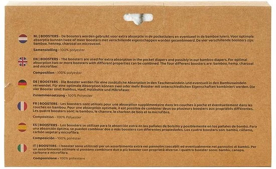 Goedkoopste ???? HappyBear | Microvezel Booster Set - 4 Stuks | Wasbare Luiers | Inleggers ???? - Afbeelding 5