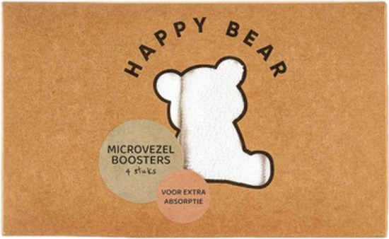 Goedkoopste ???? HappyBear | Microvezel Booster Set - 4 Stuks | Wasbare Luiers | Inleggers ???? - Afbeelding 7