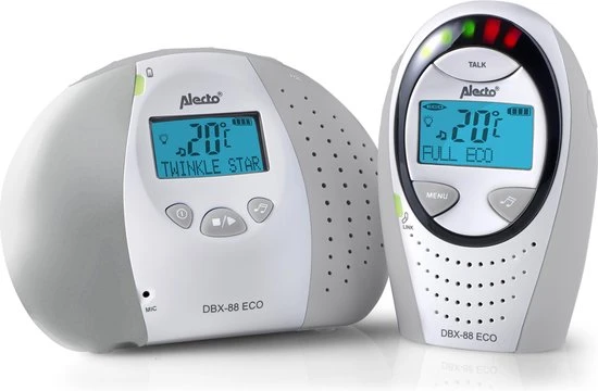 Coupon ???? Alecto DBX-88GS - Full Eco DECT Babyfoon Met Display - Grijs ????