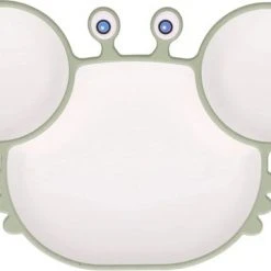 Gloednieuw ???? LB Siliconen Baby Bord Met Zuignap | Onbreekbaar Bordje Met Vakken | Eetbord Kinderbord Geschikt Voor Peuters En Kleuters - Groen ????