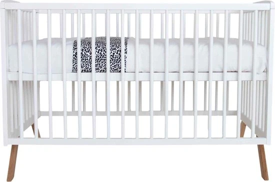 Gloednieuw ✔️ Prénatal Ledikant Met Schuine Poten - Wit Babybed - Babykamer Accessoires - 60x120cm ???? - Afbeelding 3