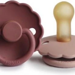 Goedkoop ???? BIBS Frigg Fopspeen - Maat 2 6-18 Maanden - 2 Stuks - Daisy - Blush - Woodchuck ????