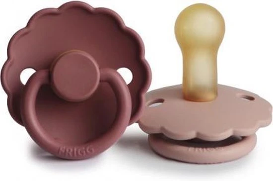 Goedkoop ???? BIBS Frigg Fopspeen - Maat 2 6-18 Maanden - 2 Stuks - Daisy - Blush - Woodchuck ????