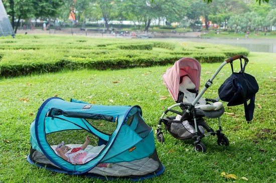 Kopen ???? Deryan Peuter Luxe Campingbedje Inclusief Zelfopblaasbare Matras - Ocean ⭐ - Afbeelding 14