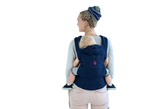 Flash-uitverkoop ???? GoldBaby Praktische Draagzak Baby - Blauw - Babydrager - Buikdrager En Rugdrager - Opbergtas Inbegrepen ???? - Afbeelding 3