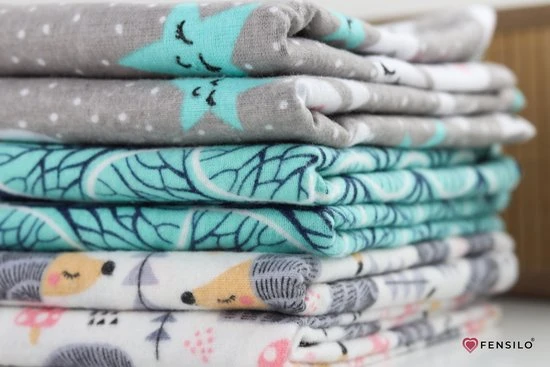 Begroting ???? Flanellen Luiers - 80 X 80cm - 6 Pack - Flanellen Doeken Van Flanel Katoen - Mint - Fensilo ✨ - Afbeelding 3