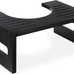 Beste deal ???? Navaris Bamboe Toiletkrukje Voor Volwassenen - WC Krukje Voor De Juiste Houding - Antislip-oppervlak - Zwart ????