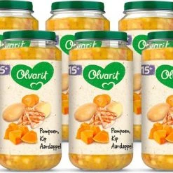 Beste deal ⭐ Olvarit Babymaaltijd 15+ Maanden - Pompoen Kip Aardappel - 6 X 250g ????