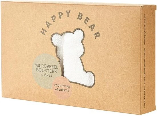 Goedkoopste ???? HappyBear | Microvezel Booster Set - 4 Stuks | Wasbare Luiers | Inleggers ???? - Afbeelding 6