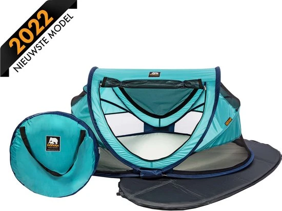 Kopen ???? Deryan Peuter Luxe Campingbedje Inclusief Zelfopblaasbare Matras - Ocean ⭐