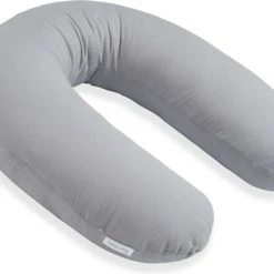 Goedkoopste ???? Baby's Only Voedingskussen - Zwangerschapskussen - Zijslaapkussen - Lichaamskussen Breeze - Grijs - 180 Cm ????