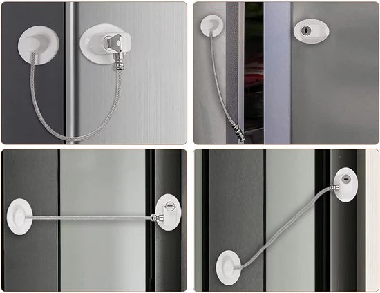 Korting ⌛ Famyo Deur - Raam Beveiliging Met Sterke 3M Tape & Reservesleutel - Wit Kast Lade Koelkast Slot - Baby Beveiliging -- Kinderslot Kinderbeveiliging - Raam Veiligheid ???? - Afbeelding 14