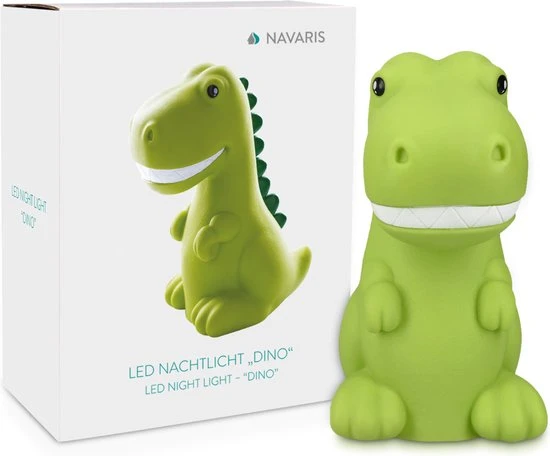 Uitgang ???? Navaris Dinosaurus Nachtlampje Voor Kinderen - Rood/groen/blauwe Ledlamp Voor Meisjes En Jongens Voor Baby- En Kinderkamer, Nachtkastje - Groen ???? - Afbeelding 4