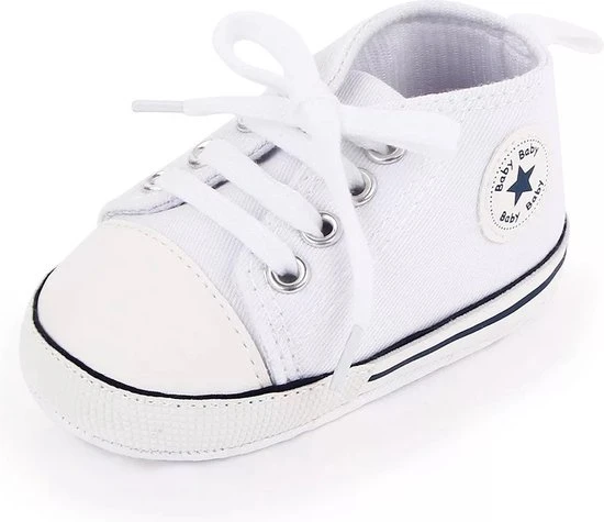 Nieuw ???? WUNO Baby Schoenen - Pasgeboren Babyschoenen - Meisjes/jongens - Eerste Baby Schoentjes 6-12 Maanden - Zachte Zool Antislip - Baby Slofjes 12cm ???? - Afbeelding 4