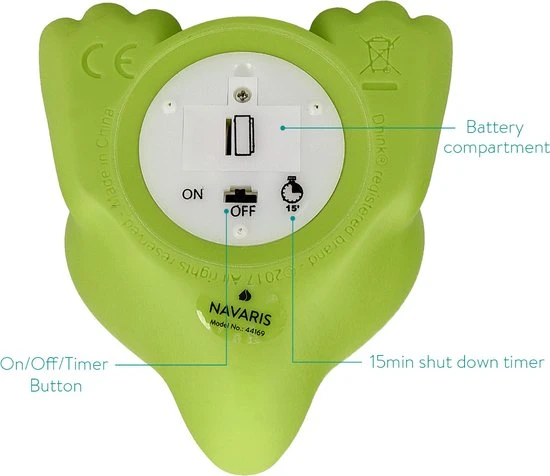 Uitgang ???? Navaris Dinosaurus Nachtlampje Voor Kinderen - Rood/groen/blauwe Ledlamp Voor Meisjes En Jongens Voor Baby- En Kinderkamer, Nachtkastje - Groen ???? - Afbeelding 3