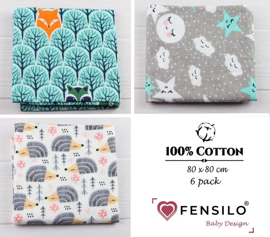 Begroting ???? Flanellen Luiers - 80 X 80cm - 6 Pack - Flanellen Doeken Van Flanel Katoen - Mint - Fensilo ✨ - Afbeelding 7