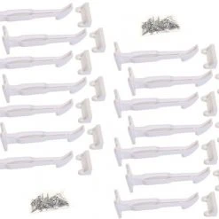 Promo ???? Dream Baby Veiligheidshaakjes Keukenkastjes - Kinderbeveiliging Voor Kasten - Kastslot - Kast Beveiliging Baby - Eenvoudig Te Monteren - 14 Stuks - Wit ????