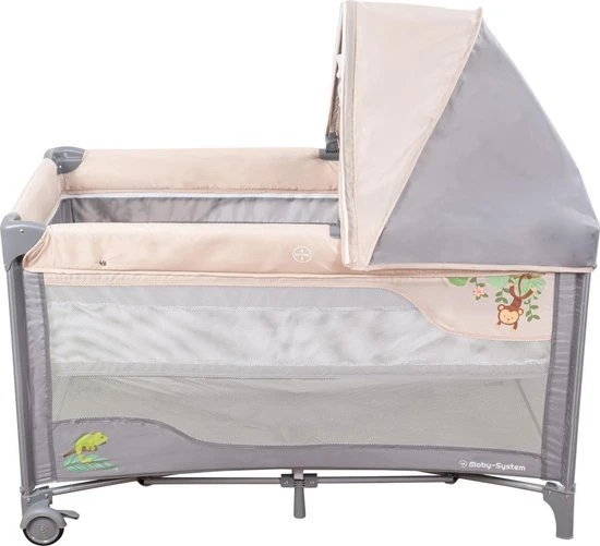 Korting ???? Moby-System Moby System Campingbedje - Reisbedje Baby - Met Matras Commode Bodemverhoger En Klamboe - Inklapbare Box ???? - Afbeelding 13
