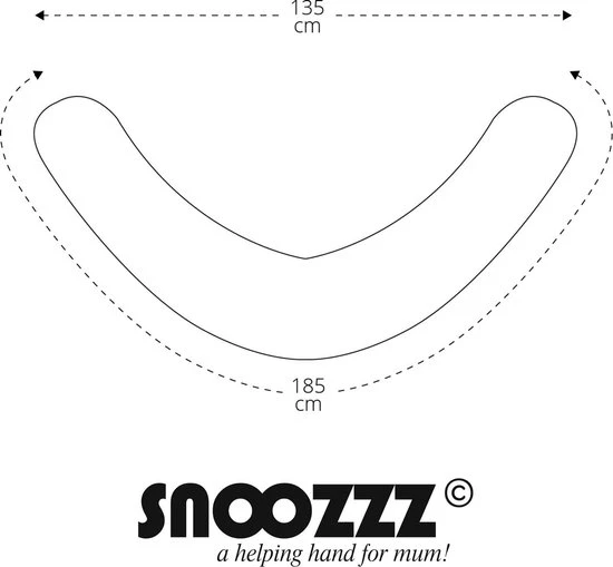 Groothandel ???? Snoozzz Voedingskussen Zwangerschapskussen Zijslaapkussen - Met Extra Zachte Afneembare Hoes - 185 Cm - Dots Met Zachte Teddy ???? - Afbeelding 3