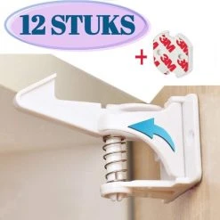 Flash-uitverkoop ???? Merkloos Kinderslot Kastjes - 12 Stuks - Kast En Lade Beveiliging - Kinderbeveiliging Voor Kasten En Lades - Zelfklevend - Onzichtbaar - 12 Stuks - Stopcontact Beveiliging - Veiligheidshaakjes Kinderen Baby's - Deurslot - Babyslot ????