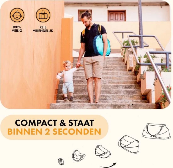 Kopen ???? Deryan Peuter Luxe Campingbedje Inclusief Zelfopblaasbare Matras - Ocean ⭐ - Afbeelding 4