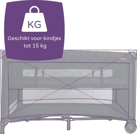 Beste Verkoop ???? Pr?natal Pr Natal Luxe Campingbedje Met Draagtas En Bodemverhoger - Zwart - 120 X 60 Cm ???? - Afbeelding 5