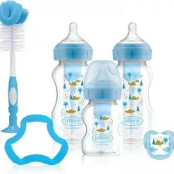 Nieuw ???? Dr. Brown's Dr. Brown’s Options+ Anti-colic Bottle Giftset Brede Halsfles - Blauw ????