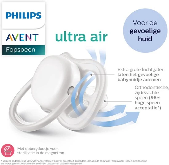 Beste Pirce ???? Philips Avent Ultra Air Fopspeen Blauw Leeuw/beer 18m+ ???? - Afbeelding 5