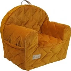 Begroting ???? Albero Mio Velvet Okergeel Kinderfauteuil V107 ❤️