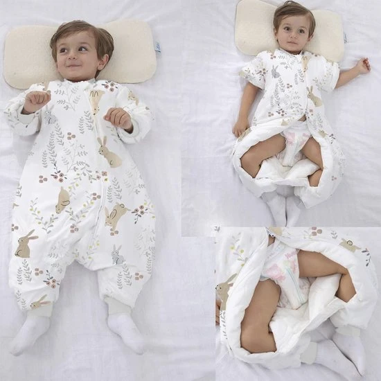 Beste recensies van β Deryan Baby Winterslaapzak Met Afritsbare Mouw 70cm - Wit - Konijn ???? - Afbeelding 4