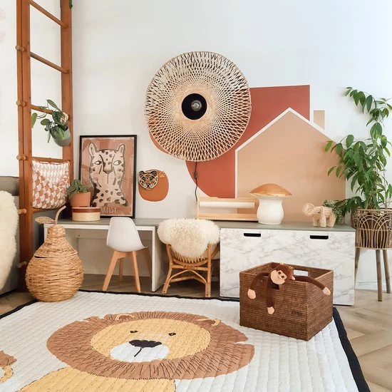 Uitgang ???? Love By Lily - Groot Baby Speelkleed - Mr. Chairman Lion - City Size - 150x120cm ???? - Afbeelding 4