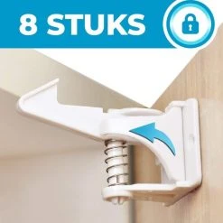 Top 10 ???? Bablue Kinderslot Kastjes - 8 Stuks - Wit - Kinderbeveiliging Voor Kasten - Kastslot - Kast Beveiliging Baby - Veiligheidshaakjes - Kastsloten Baby - Kinderslot Kast - Kinderslot Lade - Veiligheidshaakjes Keukenkastjes - Ladeslot - Babyslot ????