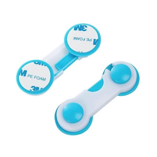 Kopen ???? Merkloos 5 Stuks Blauwe Deuren Ladensloten Kast Koelkast Kinderslot Baby Safety Lock Babylock Veiligheidshaakje Babyslot ???? - Afbeelding 2
